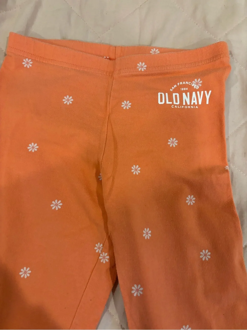 Lot of Old Navy bottoms - Orange Daisy Print & Blue Gingham Print